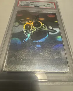 Topps 2000 Pokemon The Movie Holo Foil Card First Appearance Hoothoot #6 PSA 8 - Image 4