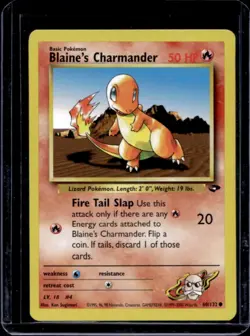 2000 Pokemon Gym Challenge Blaine's Charmander #60/132 - Image 1