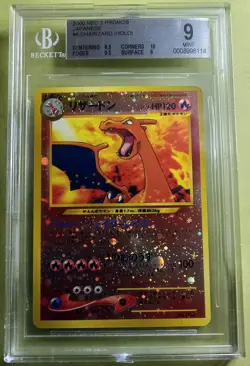 2002 Pokemon NEO 2 PROMOS CHARIZARD #006 Japanese Reverse Foil BGS 9 - Image 1