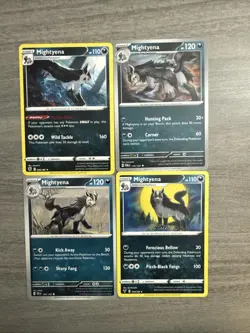 Poochyena Mightyena Pokemon Card Collection Lot Of 9 With Reverse Holo - Image 2