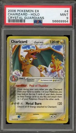 Pokemon Charizard EX Crystal Guardians Holo Rare #4 PSA 9 Mint - Image 1