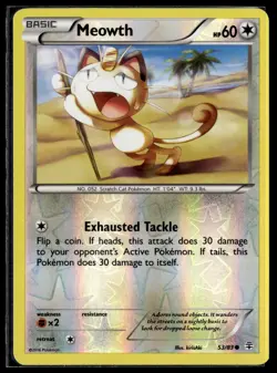 Pokemon TCG | Generations | Meowth | 53/83 | Reverse Holo | LP - Image 1
