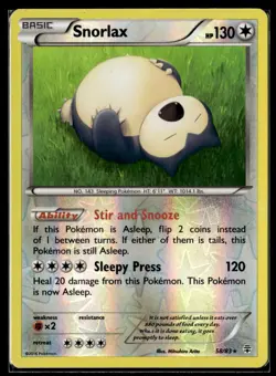 Pokemon TCG | Generations | Snorlax | 58/83 | Reverse Holo | LP - Image 1