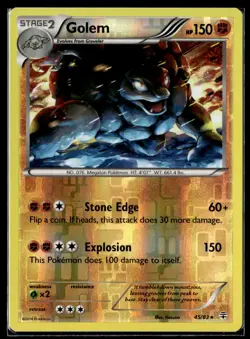 Pokemon TCG | Generations | Golem | 45/83 | Reverse Holo | LP - Image 1