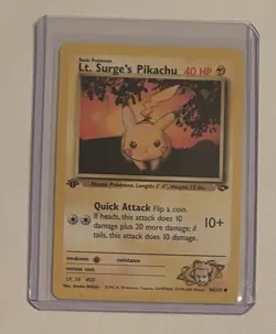 Pokemon TCG Lt. Surge’s Pikachu #84/132 Non-Holo 1st Edition Vintage 1999/2000 - Image 1