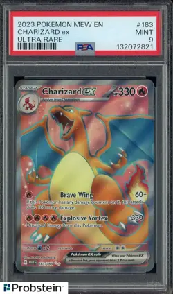 2023 Pokemon MEW EN Ultra Rare #183 Charizard ex PSA 9 MINT - Image 1