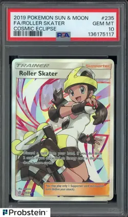 2019 Pokemon Sun & Moon Cosmic Eclipse #235 FA Roller Skater PSA 10 - Image 1