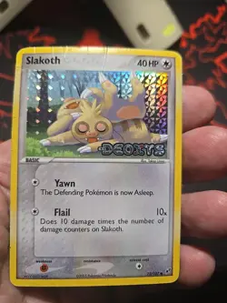Pokemon Slakoth Deoxys Card 73/107 Reverse Holo Stamped - Image 1
