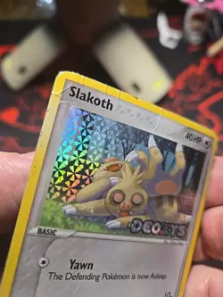 Pokemon Slakoth Deoxys Card 73/107 Reverse Holo Stamped - Image 3