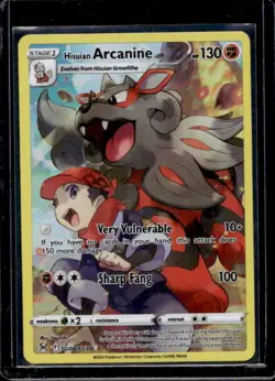 2022 Pokemon SWSH Lost Origin Hisuian Arcanine Trainer Gallery #TG08/TG30 - Image 1