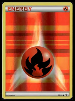 Pokemon TCG | Generations | Fire Energy | 76/83 | Reverse Holo | LP - Image 1