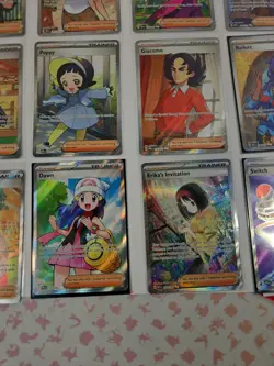 Pokemon Lot Of Full Art Trainers: Erika's Invitation 203/165,Dawn 118/094 & More - Image 2