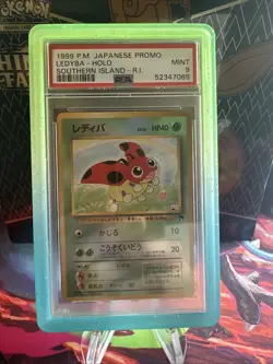 Ledyba Reverse Holo Promo Japanese Pokemon Southern Island PSA 9 MINT w/ GUARD - Image 1