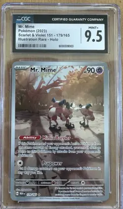 Pokemon TCG - Mr. Mime 179/165 Scarlet & Violet 151 English CGC Mint+ 9.5 - Image 1