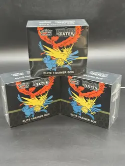 Lot of (3) Pokemon TCG Hidden Fates Elite Trainer Box ETB Sealed - Image 1