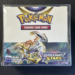 Pokemon TCG Brilliant Stars Booster Box Sealed w/ Plastic Case - Image 1