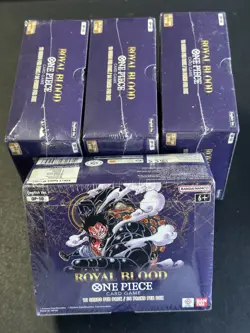 Lot of (4) One Piece English OP-10 Royal Blood Booster Boxes Sealed - Image 1