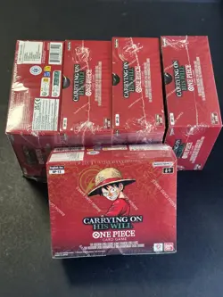 Lot of (5) One Piece English OP-13 Carrying On His Will Booster Boxes Sealed - Image 1