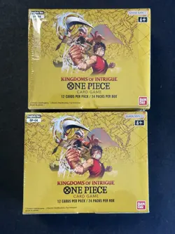 Lot of (2) One Piece English OP-04 Kingdoms of Intrigue Booster Boxes Sealed - Image 1
