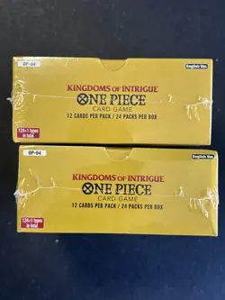 Lot of (2) One Piece English OP-04 Kingdoms of Intrigue Booster Boxes Sealed - Image 4
