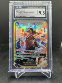 2025 One Piece 25th Collection Monkey D. Luffy Secret Rare CGC 9.5 #EB02-061 - Image 1