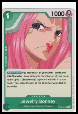 OnePiece Starter Deck 2: Worst Generation #ST02-007 Jewelry Bonney - Image 1