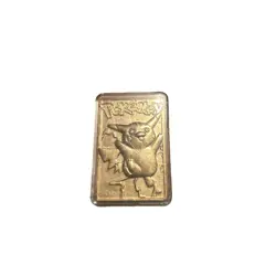 1999 Burger King Pokemon Pikachu Trading Card Gold Plated 23K Nintendo Rare - Image 1