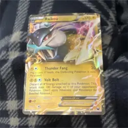 Pokemon Raikou EX Ultra Rare Holo Lightning Type Card 170 HP 18/108 100 Attack - Image 1