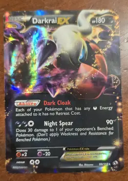 Pokemon Darkrai EX Ultra Rare Holo Card 63/108 Moderate Condition - Image 1