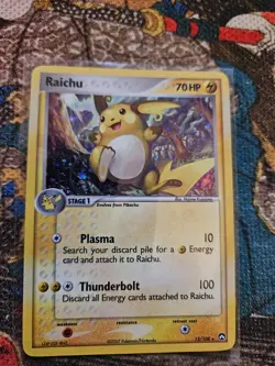 Pokemon EX Power Keepers Holo Foil TCG Card Raichu 12/108, 2007 - Image 1
