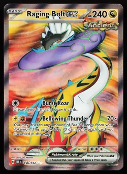 Raging Bolt ex 196/162 Ultra Rare Temporal Forces Pokemon Card - Image 1