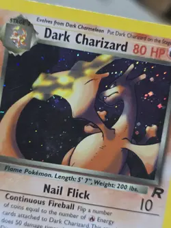 Pokemon Dark Charizard Holo Rare TCG Card 4/82 Moderate Play - Image 1