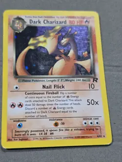 Pokemon Dark Charizard Holo Rare TCG Card 4/82 Moderate Play - Image 2