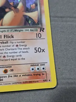 Pokemon Dark Charizard Holo Rare TCG Card 4/82 Moderate Play - Image 3