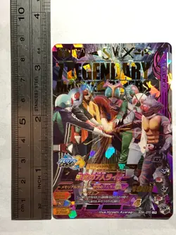 7 Riders Masked Kamen Rider masked rider Ganbarizing Card 50th-070 LR BANDAI F/S - Image 3