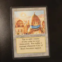 Magic the Gathering MTG card: City of Brass Arabian Nights LP - Image 1