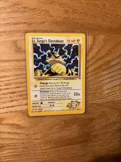 Pokemon TCG Lt. Surge's Electabuzz Gym Heroes Holo Card 6/132 - Image 1