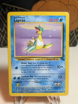 Pokemon TCG Card 1999 Fossil Set Lapras 25/62 - NM - Image 1