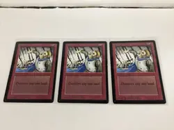 Magic The Gathering - Beta Edition - Stone Rain Lot Of 3 - Image 1