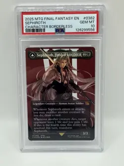Sephiroth, Fabled SOLDIER (0382) (Borderless) Foil Final Fantasy - PSA 10 - Image 1