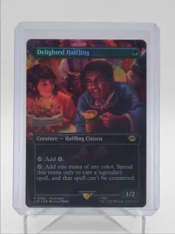 DELIGHTED HALFLING 2023 MTG LORD OF RINGS TALES MIDDLE-EARTH FOIL 1/2 Q5966 - Image 1