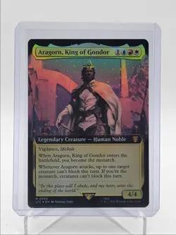 ARAGORN, KING OF GONDOR 2023 MTG TALES OF MIDDLE-EARTH FOIL 4/4 Q5966 - Image 1