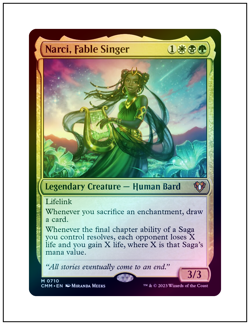 1x Narci, Fable Singer, Foil, Magic the Gathering MTG NM - Image 1