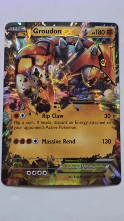 Pokemon Groudon EX 85/160 XY - Primal Clash Ultra Rare Holo 2015 - Image 1