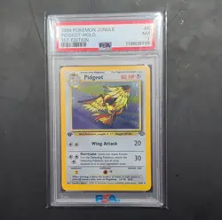 1999 Pokemon TCG Jungle Pidgeot 1st Edition Holo Rare PSA 7 08/64 - Image 1