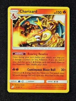 2019 Pokemon CHARIZARD #14/181 Team Up Unlimited Holo Rare English - Image 1