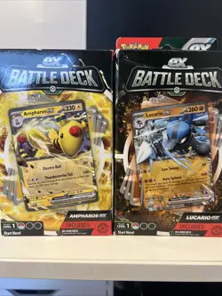 Pokemon Ampharos & Lucario Ex Battle Deck - 2 Pack 820650862281 - Image 1