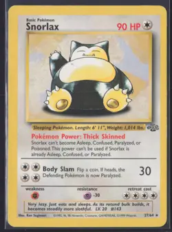 Pokemon TCG | Jungle | Snorlax | 27/64 | LP - Image 1