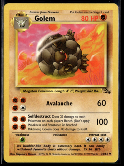 Pokemon TCG | Fossil | Golem | 36/62 | MP - Image 1