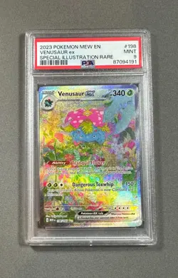 2023 Pokemon Mew EN, Venusaur ex PSA 9 Special Illustration RARE - Image 1